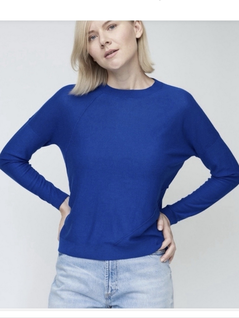 Lightweight Royal Blue Knit Sweater
